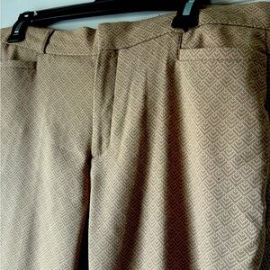 Geometric Khaki & White Sloan Curvy Banana Republic Pants